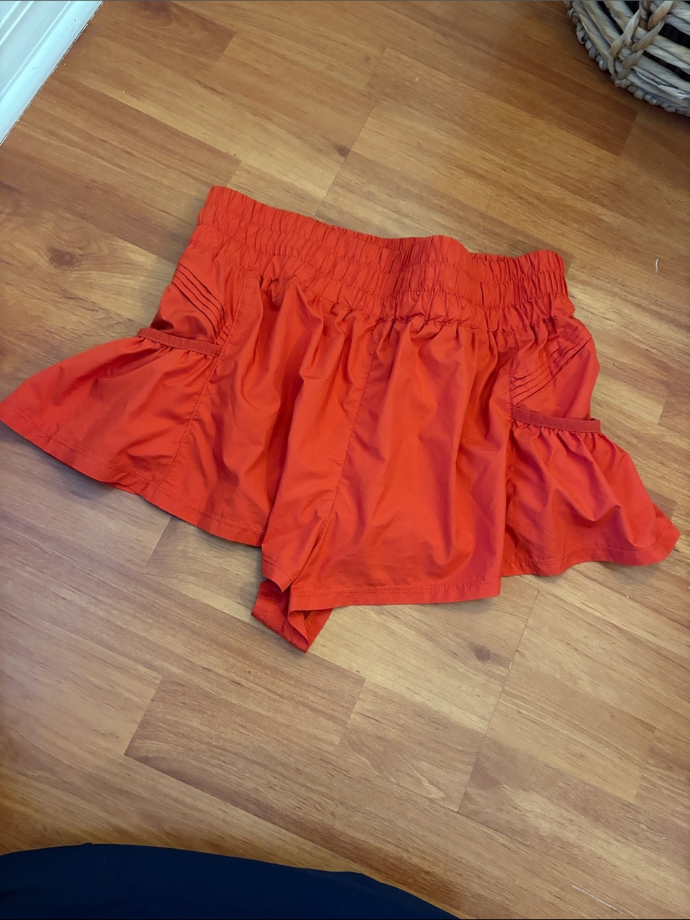 Women’s Ruffled Orange Shorts - Free People Movement